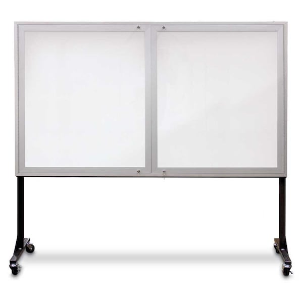 Sliding Door Indoor Enclosed Corkboard, 3